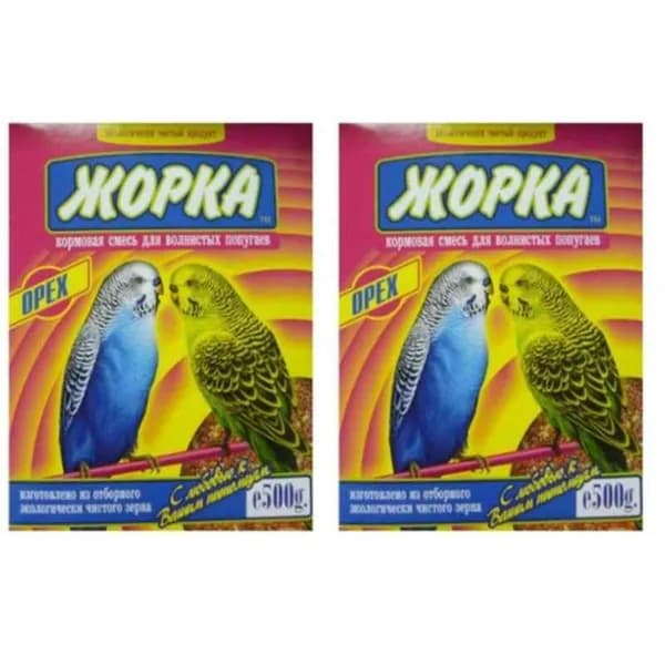 Жорка Кормовая смесь для волнистых попугаев, с орехами, 500г, 2шт