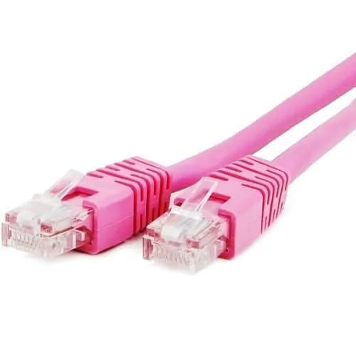 Кабель для интернет-соединения, патч-корд UTP CAT5e 2м Cablexpert PP12-2M/RO RJ-45 кабель - розовый