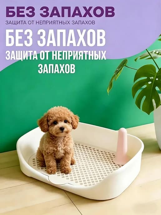 Лоток туалет для собак со столбиком под пеленку