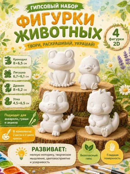 Гипсовые фигурки для раскрашивания