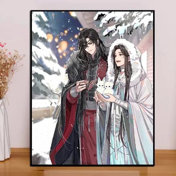 Картина По Номерам,Аниме благословение небожителей/Heaven Official's Blessing,Декоративная роспись 30x40cm