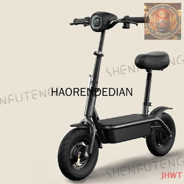 Электроскутер HdFdg2vh, черный