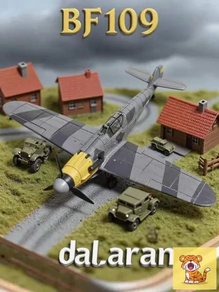 Самолет messerschmitt bf 109 1/48 Немецкая военная техника vs Ил-2,Сборная модель без клея,пластиковая-Dalaran