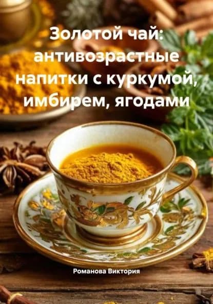 Золотой чай: антивозрастные напитки с куркумой, имбирем, ягодами | Романова Алексеевна Виктория | Электронная книга