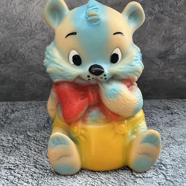 Винтажная резиновая игрушка СССР - Заяц