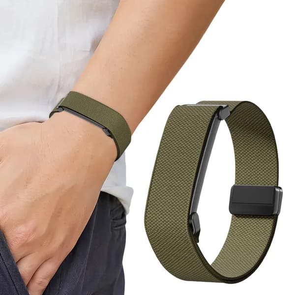 Нейлоновый ремешок для Google Fitbit Air с магнитной застёжкой, цвет хаки