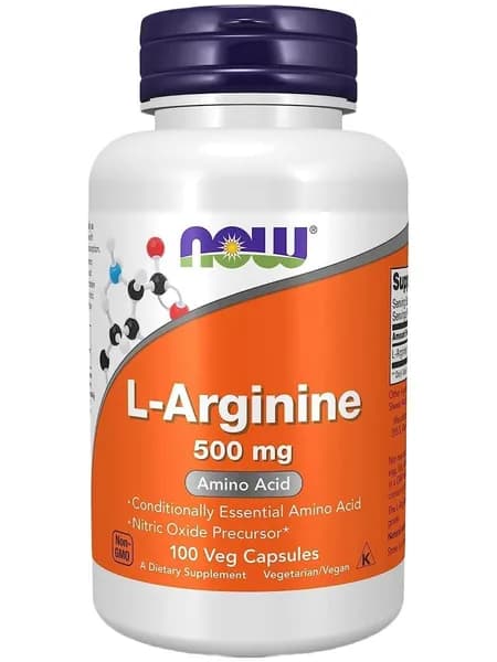 NOW L-Arginine 500 mg 100 Veg Caps / Л-Аргинин 500 мг. 100 капсул NOW США / Незаменимые аминокислоты.
