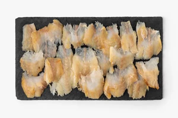 Треска ломтики холодного копчения, вес, 100 г