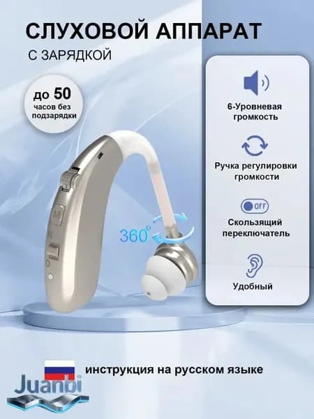 Слуховой аппарат для пожилых людей с зарядными устройствами усилитель звука