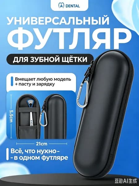 футляр для электрической зубной щетки oral b легкий портативный чехол с карабином для сумки и рюкзака