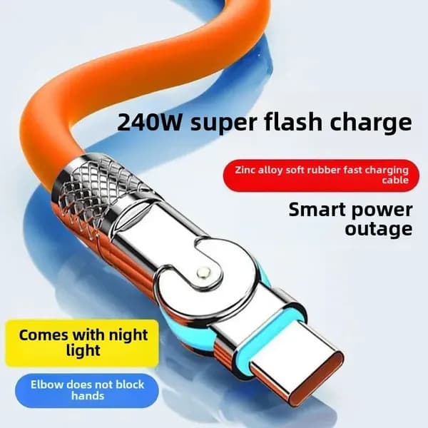 Аудиокабель USB Type-C/USB 2.0 Type-A, 2 м, оранжевый