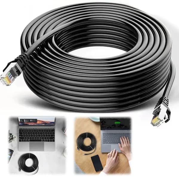 Кабель для интернет-соединения, 100 м, черный