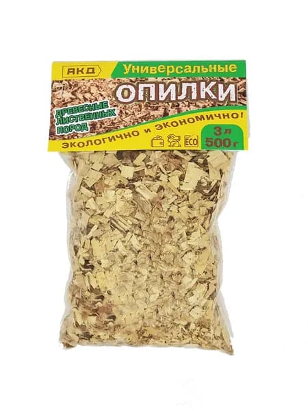 Опилки/ Опилки древесные лиственных пород Универсальные АКД, 3 л