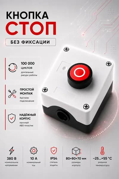 Пост кнопочный GB2-B112 (N/C) кнопка STOP