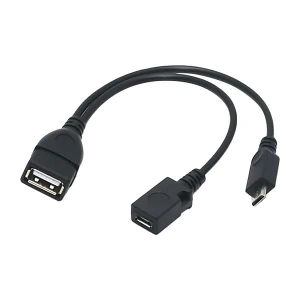 2 в 1 OTG Micro USB Host Power Y Splitter USB-адаптер для подключения 5-контактного разъема Micro