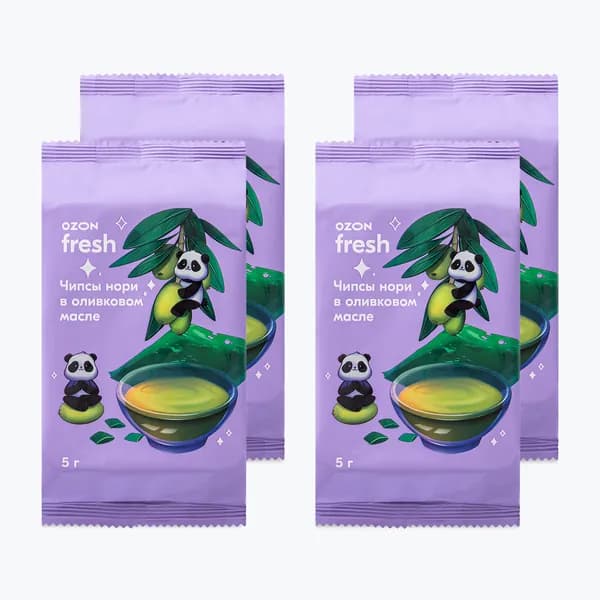 Чипсы-Нори из морской водоросли Ozon fresh Original, 5 г х 4 шт