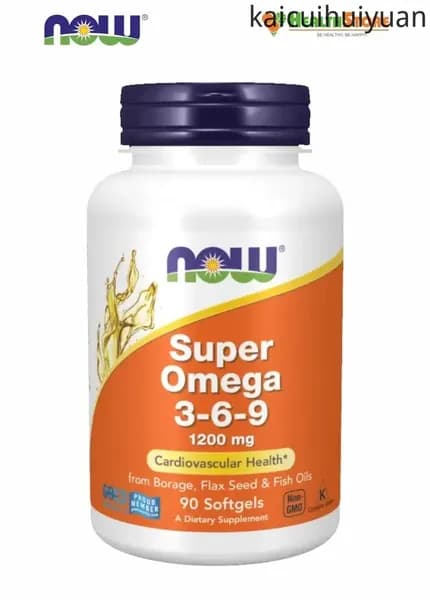NOW Super Omega 3-6-9 Fish Oil 90 софтгелевых капсул, Нау Супер Омега 3-6-9 1200 мг