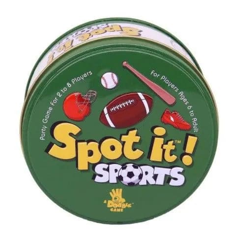 Spot it! настольная игра в металлической коробке, тема: Спорт, 55 карт, для детей и взрослых