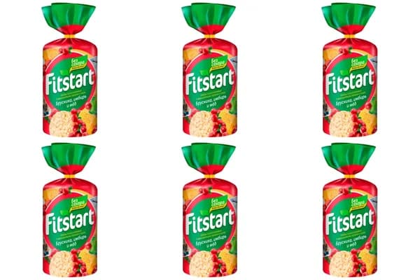 FITSTART хлебцы мультизлаковые Брусника, Имбирь и Мед 100гр - 6 штук/