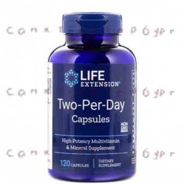 Two-per-day Multivitamin (мультивитамины, две в день) 120 капсул LIFE Extension