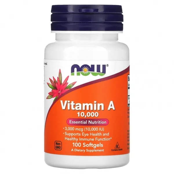 биологически активная добавка к пище "NOW Витамин А 10 000 ME" (Vitamin А 10,000 Softgels) (капсулы массой 248 мг)