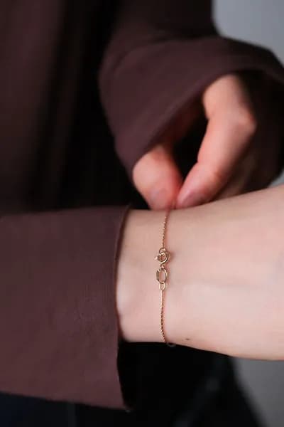 Azade Браслет Золото красное 585 пробы, плетение Якорное
