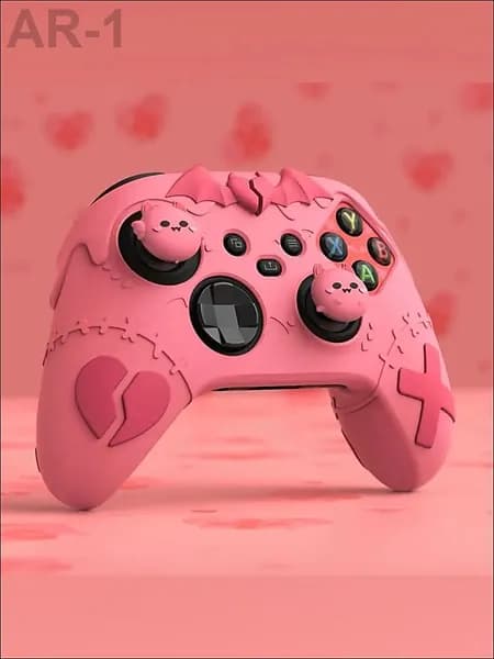 Готический силиконовый чехол для геймпада Xbox Series X/S, персиково-розовый