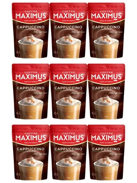 Maximus Напиток кофейный Cappuccino, растворимый, 150 г, 9 уп/