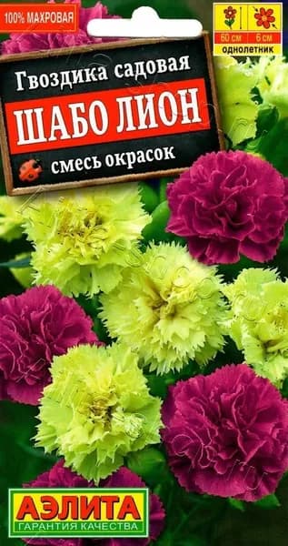 Семена Гвоздика садовая Шабо Лион, смесь сортов (0,05 г) - Аэлита