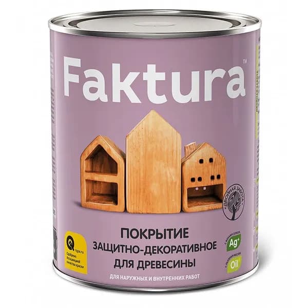 Faktura покрытие защитно-декоративное с льняным маслом, ионами серебра,для вн/нар.,тик (0,7л)