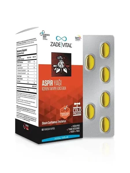 Zade Vital Масло сафлора 600 мг капсулы, 60 шт.
