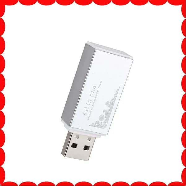 Устройство чтения карт памяти USB 2.0 серебристого цвета