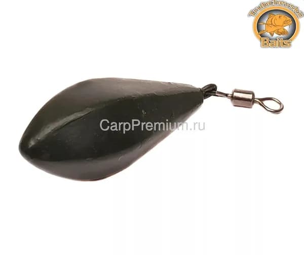 Грузило пулевидное шестигранное с вертлюгом 120 г Хаки Trubchevskii Baits - Sinker Bullet Facet With Swivel, 1 шт