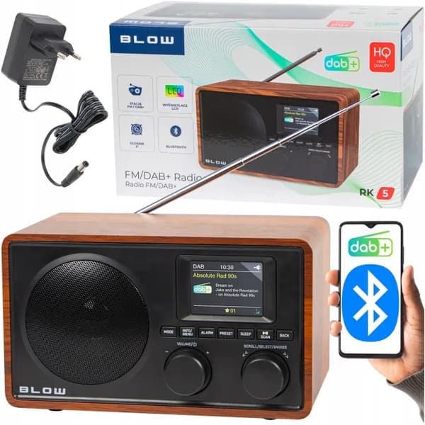 Ретро цифровая кухонная радиосистема с дисплеем, Bluetooth, DAB+, FM, AUX, USB и антенной