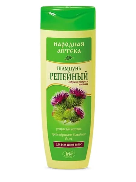 Iris cosmetic Шампунь Народная аптека репейный для всех типов волос 400мл