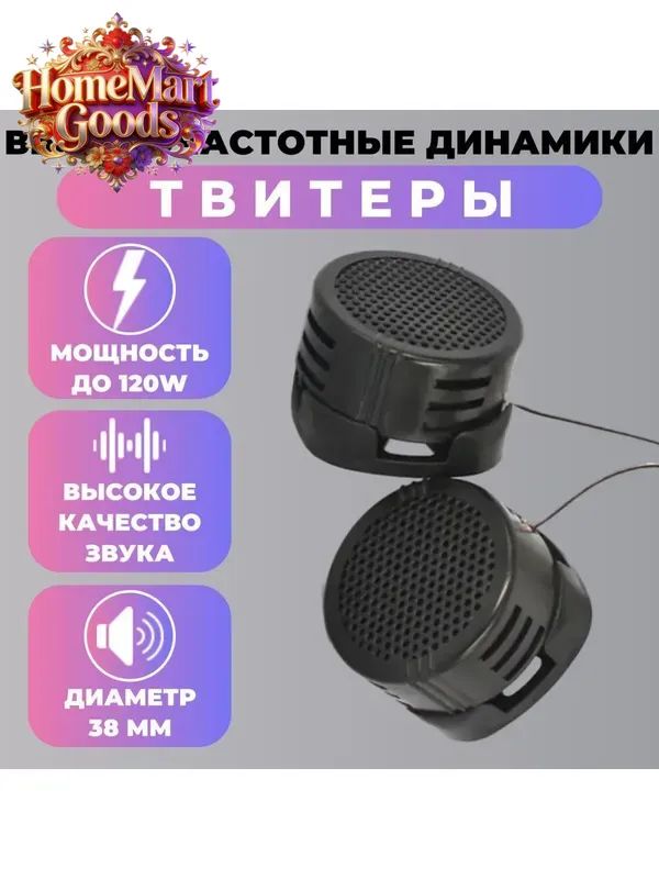 Колонки автомобильные, 3.5 см (1.5 дюйм.)