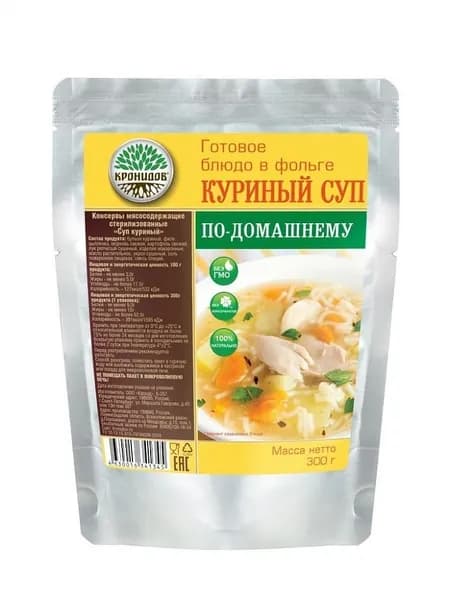 Готовое блюдо Куриный суп по-домашнему 300 г. (Кронидов)