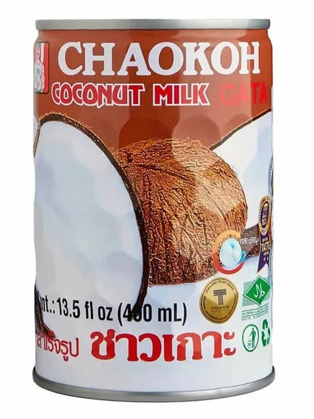 Кокосовое молоко на основе кокосовой мякоти, 17-18% жирности, 0.400л., Chaokoh(Таиланд)