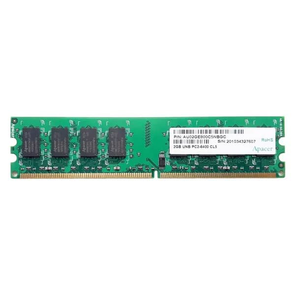 Apacer Оперативная память 2GB  DDR2 800 U-DIMM DDR2, 800 МГц, 1 x 2 ГБ (au02ge800c5nbgc)