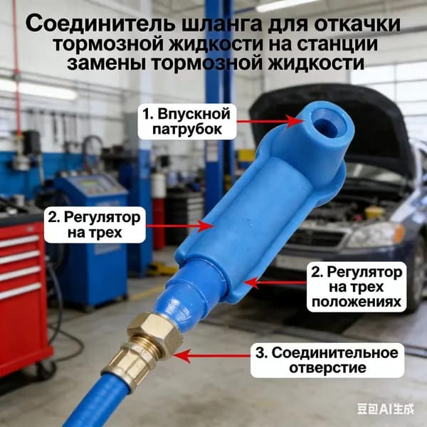 Насадка на штуцер тормозного суппорта для замены тормозной жидкости, для прокачки системы переходной трубки в автомобиле, мотоцикле, грузовике
