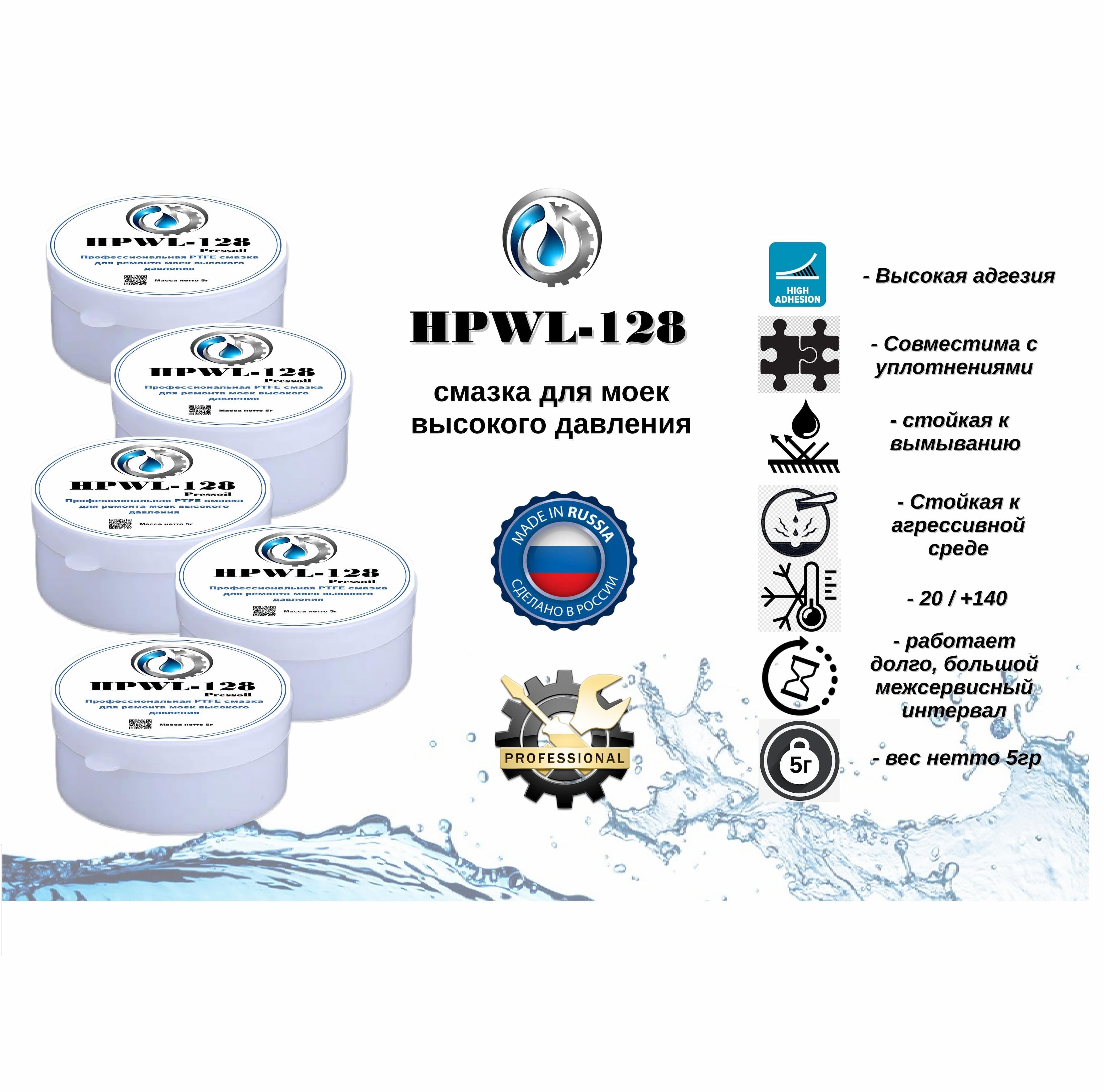 Смазка для ремонта моек высокого давления HPWL-128 (5 грамм)
