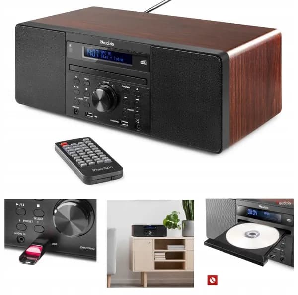 Цифровое радио DAB+ FM Audizio Prato 102.215,коричневый