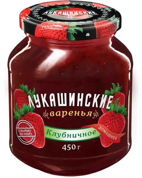 Варенье Лукашинские клубничное, 450 г