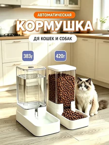 Автоматическая кормушка и поилка для кошек