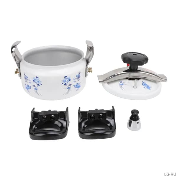 Алюминиевая скороварка с составным дном для равномерного приготовления универсальная кастрюля для газовых и индукционных плит, удобная для домашнего и семейного использования