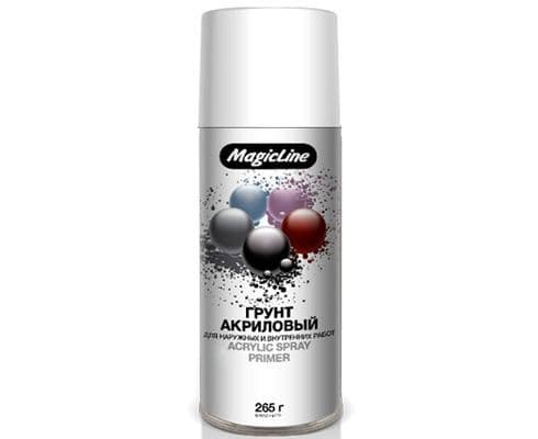 Грунт универсальный белый RAL 9016 450мл (265гр) аэрозоль акриловый (MagicLine)