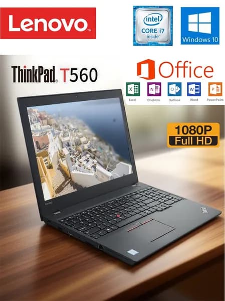 Lenovo T560-MAX Ноутбук 15.6", Intel Core i5-6300U, RAM 16 ГБ, SSD 500 ГБ, Intel HD Graphics 520, Windows Pro, (ThinkPad T560), черный, Русская раскладка