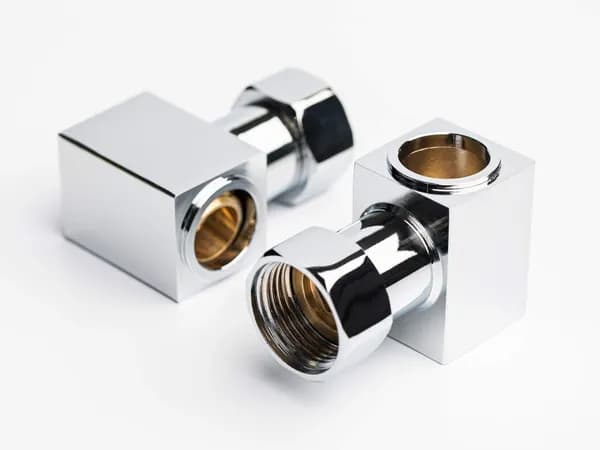 Уголок квадратный с американкой Luxon 3/4ВРx1/2НР, хромированный (758SCH040504) - 2 шт (пара)