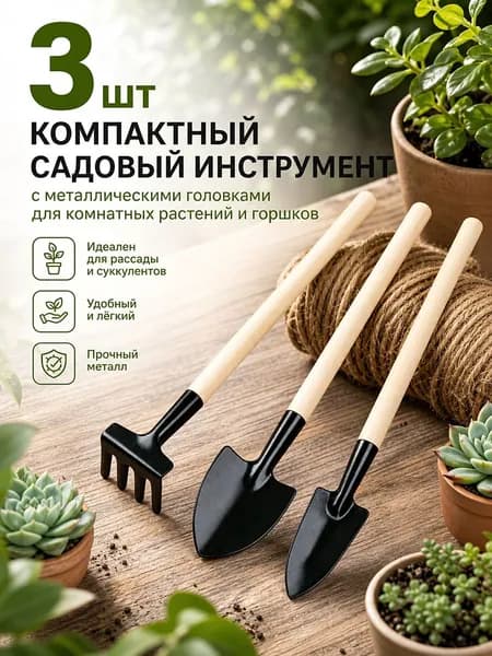 Набор садовых инструментов 1 шт металл нескользящее покрытие рукоятки