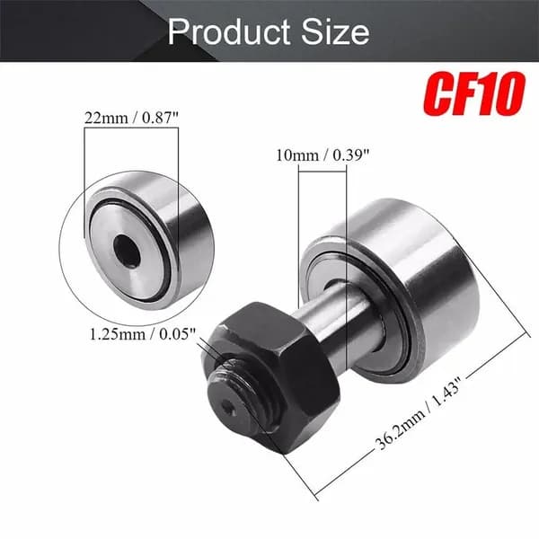 CF3-CF24-1 Шпиндельный роликовый подшипник с игольчатым роликом, стержневого типа, с резьбовым болтом, партия